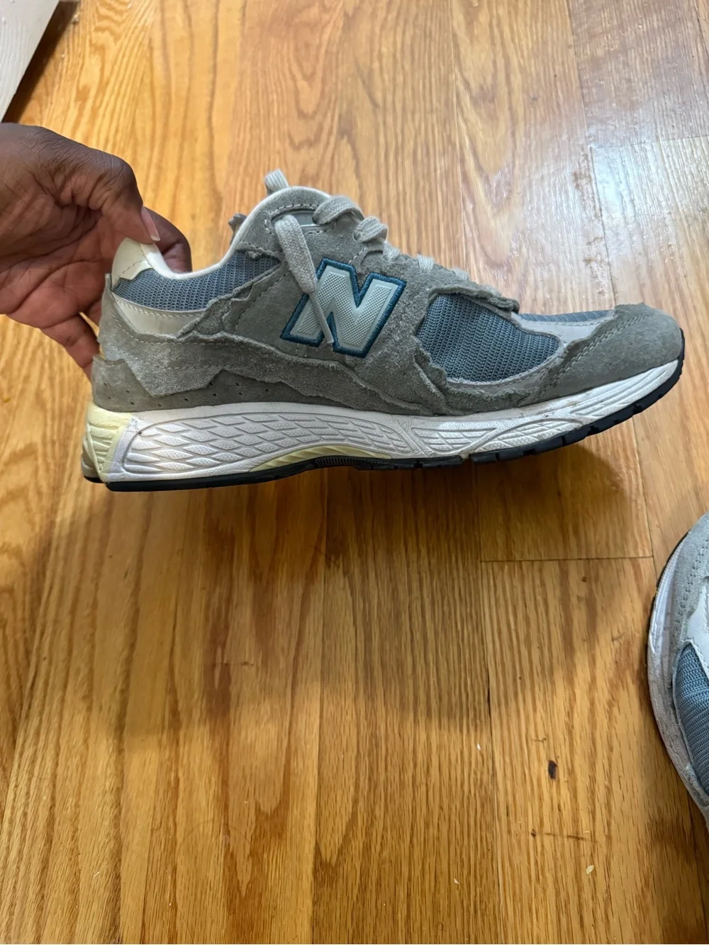 Gray and Blue Athletic Sneakers - Comfortable Everyday Shoes